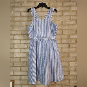 PatPat Blue Striped Sleeveless Dress